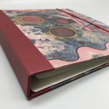 Ordner Ringbuch A5 rot Gemälde Leinenrücken